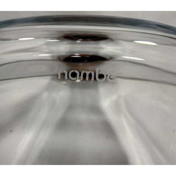 Nambe Curved Glass Decanter with Wood Stopper 10” NWOB - Picture 13 of 15